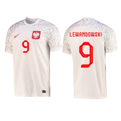Poljska Robert Lewandowski #9 Domaci Dres SP 2022 Kratak Rukavima